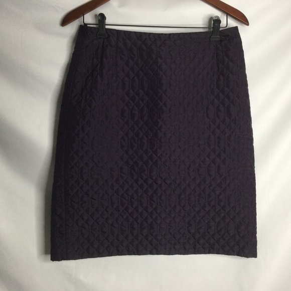 Gabriele Strehle Mini Skirt Quilted Dark Purple 10 - Picture 2 of 5